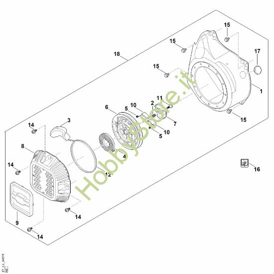 Picture of J - Sistema di avviamento e scatola filtro aria EHC 705.0 (EHC705-0001)